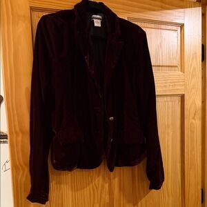 Luxurious Velvet Women's Jacket in Rich Burgundy